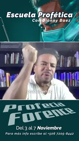 HOY DAMOS INICIO A NUESTRA ESCUELA PROFÉTICA - PROFECÍA FORENSE ¡Y no te lo puedes perder! Si aún no te has registrado, debes escribir ahora al +506 7205-8442. Será una semana intensiva en lo profético. Si anhelas lo profético, debes estar registrado esta noche. #dionnybaez #profecia #espiritusanto #jesus #parati 