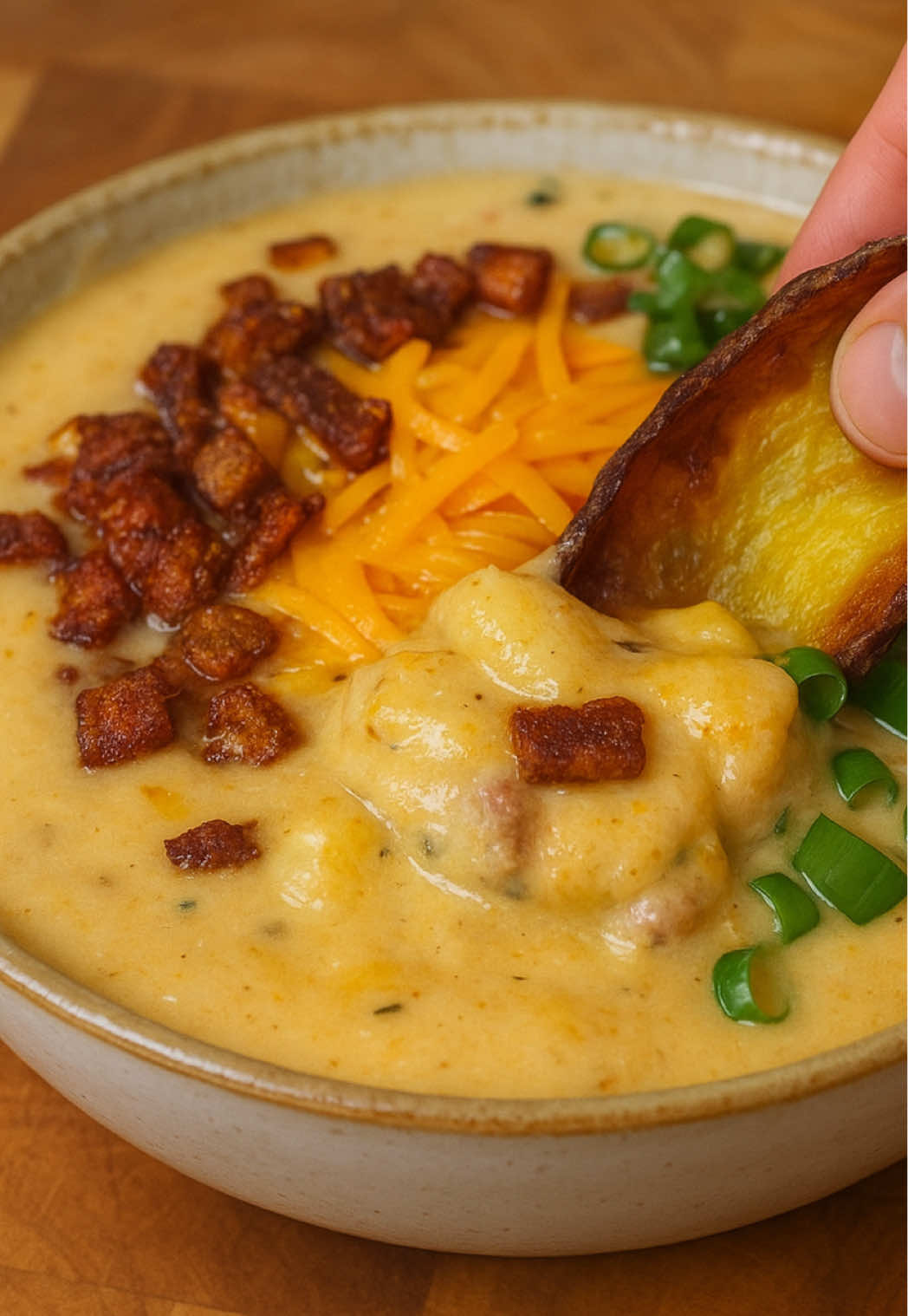 Loaded potato soup with crispy potato skins 🥔🥣🔥 What you’ll need: 🥔 Baked potatoes (plus crispy skins!) 🧅 Onion & celery 🧈 Vegan butter + flour 🥛 Veg broth + vegan cream 🧀 Vegan cheddar 🌶 Smoked paprika, garlic & onion powder 🌱 Spring onion, vegan sour cream, crispy tofu/vegan bacon for topping Bake potatoes, scoop & crisp the skins. Sauté onion & celery, add butter, flour, spices, broth & cream. Stir in potato, simmer, melt in cheddar, then serve topped with all the goodies + those crispy skins for dipping 😮‍💨 𝐅𝐔𝐋𝐋 𝐑𝐄𝐂𝐈𝐏𝐄 𝐎𝐍 𝐌𝐘 𝐁𝐋𝐎𝐆 𝐃𝐫𝐯𝐞𝐠𝐚𝐧𝐛𝐥𝐨𝐠 𝐝𝐨𝐭 𝐜𝐨𝐦 (𝐋𝐈𝐍𝐊 𝐈𝐍 𝐌𝐘 𝐁𝐈𝐎)  #potatosoup #soup #souprecipe #roasted #vegan                         