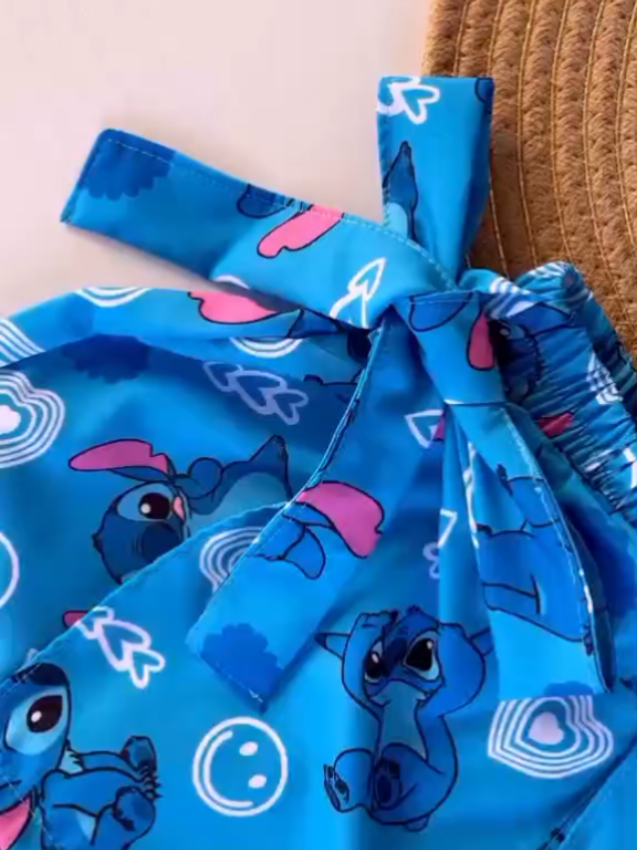 💙 As mamães dos fãs do Stitch vão surtar com esse conjunto! Confortável, estiloso e com preço de achadinho 😍 💬 Comente “Quero” que te envio o link! #ConjuntoInfantil #Stitch #AchadinhosDaShopee #MaternidadeReal #lookkids 