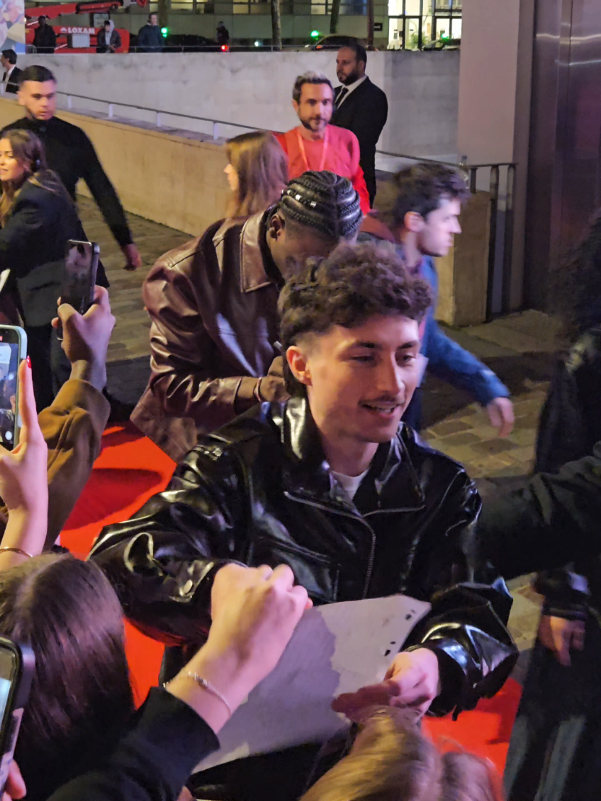 Les élèves de la Star Academy à l'avant-première de Running Man à Paris #StarAcademy #StarAc #Theo #Leo #Noah 