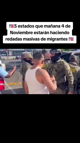 estados que mañana 4 de Noviembre estar** hacien** redadas masivas de migrantes 