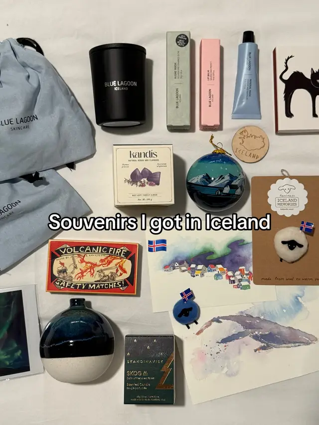 Souvenirs from the most incredible trip 💙 #souvenir #haul #sentimental #iceland #travel 