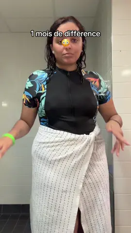 Avant après 😳Mes bras et mon visage 😳#natation 