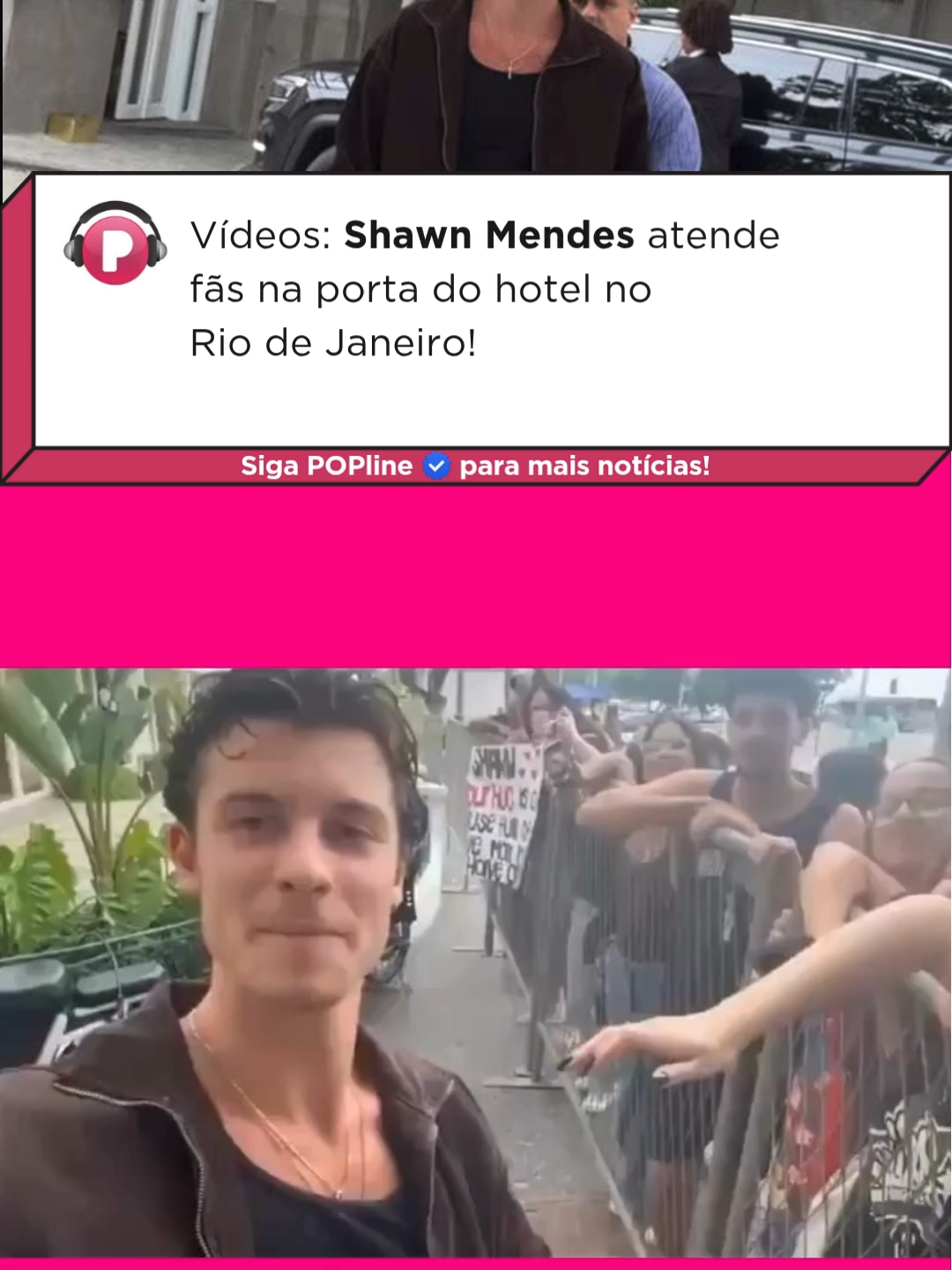Shawn Mendes está no Rio de Janeiro! O cantor canadense desembarcou na cidade nesta segunda (3/11) e atendeu dezenas de fãs na porta do hotel Copacabana Palace. O popstar deu autógrafos, posou para ‘selfies’ e até gravou os fãs com seu próprio celular. Ele está no Brasil para participar da cerimônia do Earthshot Prize, promovida pelo Príncipe William. O evento ocorrerá no Museu do Amanhã, na quarta (5/11), e contará também com as presenças de Kylie Minogue, Anitta, Gilberto Gil, Seu Jorge e Luciano Huck. O objetivo é premiar indivíduos, entidades ou organizações por suas contribuições ao ambientalismo e por propostas relevantes ao combate às mudanças climáticas. Imagens: Instagram @shawnmendesbrasil1