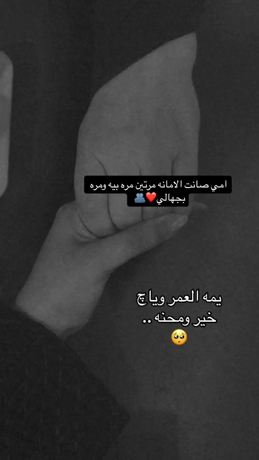 امي النبض .. الروح.  ضي العيون. العمر كوله فدوة الها ❤️🌱🌱🌿🍃🕊