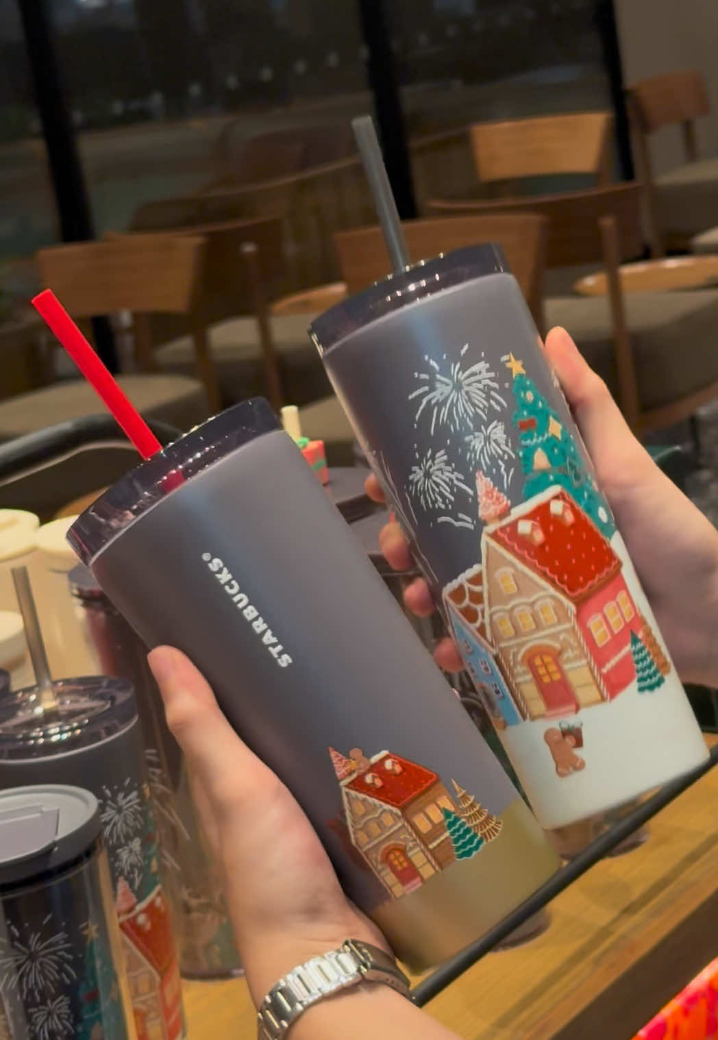 🎁 Cookie House Night Cold Cup  & Gingerbread Night Mug 16oz. ✨ #แก้วคริสต์มาส #starbucksthailand #แก้วสตาร์บัคส์ #starbucks #starbuckspartner 