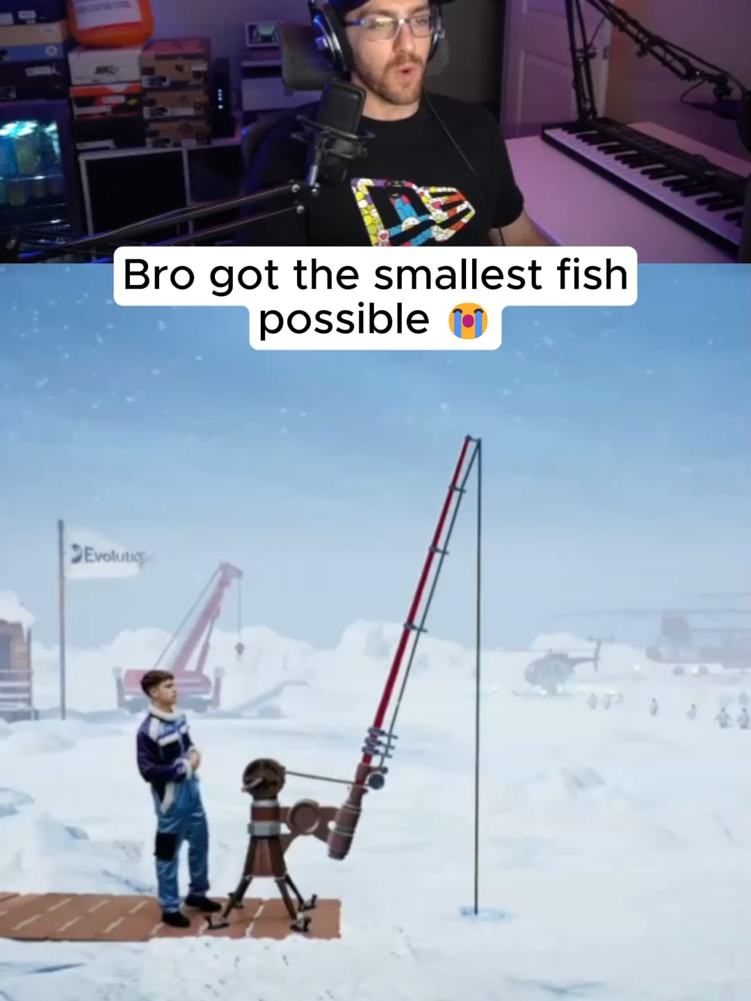 Bro got the smallest fish possible 😭 #kickstreaming