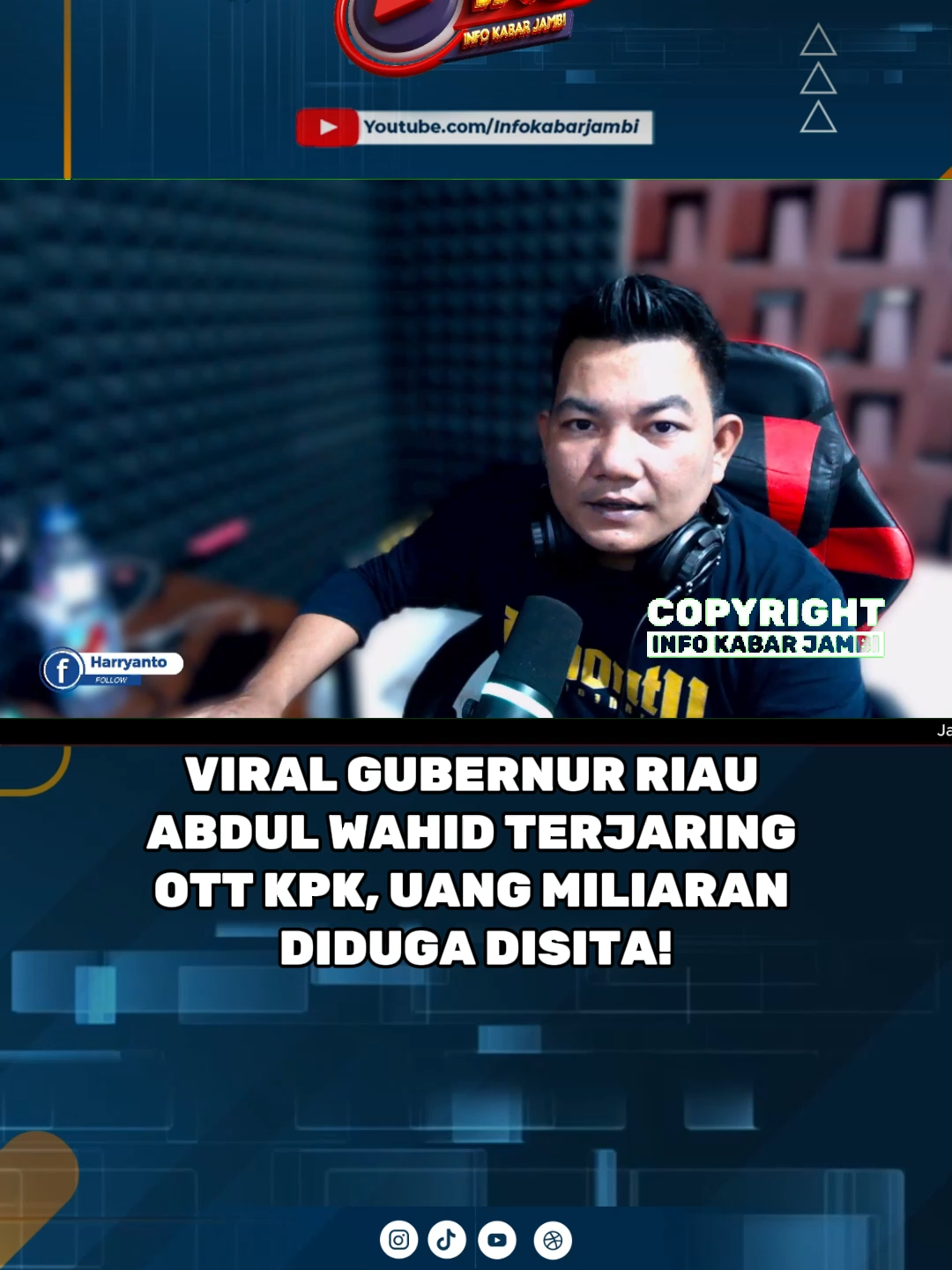 Tengah viral di media sosial! 😱 Gubernur Riau Abdul Wahid, politisi dari Partai Kebangkitan Bangsa (PKB), dikabarkan terjaring operasi tangkap tangan (OTT) oleh Komisi Pemberantasan Korupsi (KPK). Dalam operasi tersebut, sekitar 10 orang diamankan, termasuk pejabat di lingkungan Pemprov Riau. OTT ini disebut berkaitan dengan dugaan suap proyek infrastruktur di Dinas PUPR. Kini, publik heboh dan mempertanyakan nasib kepemimpinan di Riau. Apakah benar Abdul Wahid terlibat dalam kasus korupsi? Dan bagaimana langkah KPK selanjutnya? Tonton video lengkapnya untuk tahu kronologi, fakta terbaru, dan reaksi masyarakat Riau. Jangan lupa tulis pendapat kamu di kolom komentar 👇 Apakah OTT ini akan jadi efek jera bagi pejabat korup, atau justru jadi bukti lemahnya pengawasan pemerintah daerah? #InfoKabarJambi #GubernurRiau #AbdulWahid #OTTKPK #BeritaViral #KPK #PKB #RiauTerkini #BeritaJambi #BeritaRiau #BeritaTerkini