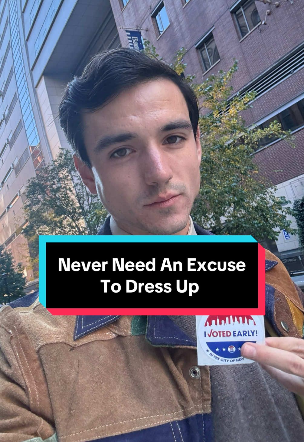 GO VOTE TOMORROW! You never need an excuse to dress up and sometimes a great day just involves voting and reading in the park #fashiontok #fashiontiktok #secondhandfashion #mensfashion #vote 