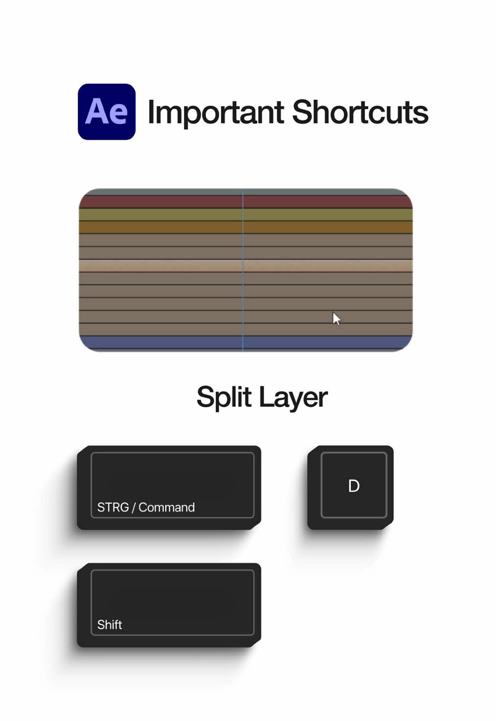 Important AE Shortcuts that I use every day.  #motiondesign #aftereffects #tutorial #shortcuts 