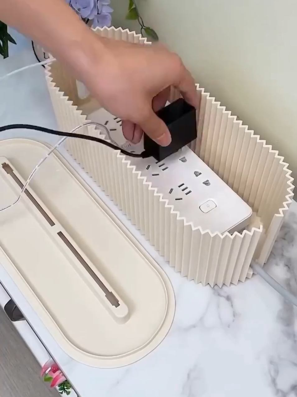 CAIXA ORGANIZADORA PROTETORA DE FIOS E CABOS. #caixaorganizadoradefios #CAIXAORGANIZADORADEFIOSECABOS  LINK NOS COMENTÁRIOS ⤵️