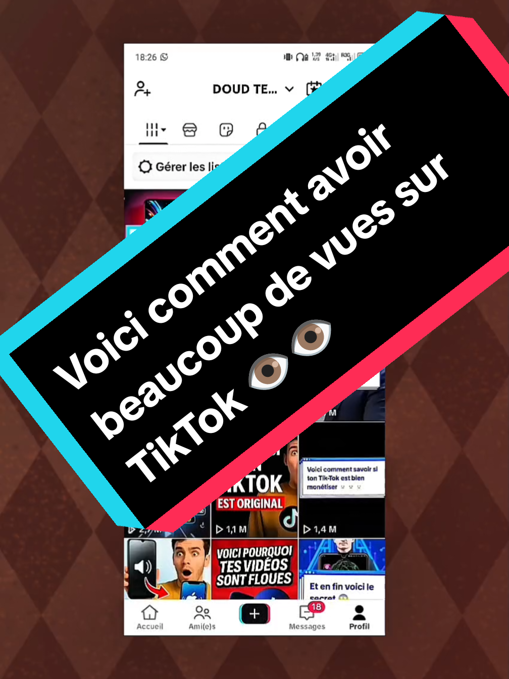 je veux te montrer comment avoir beaucoup de vues sur Tik Tok ouvre Tik Tok sur ton téléphone reste bien jusqu'à la fin pour ne rien rater  visibilité/ vue  #doudtechn #doudtech #vue #visibilite #percesurtiktok 
