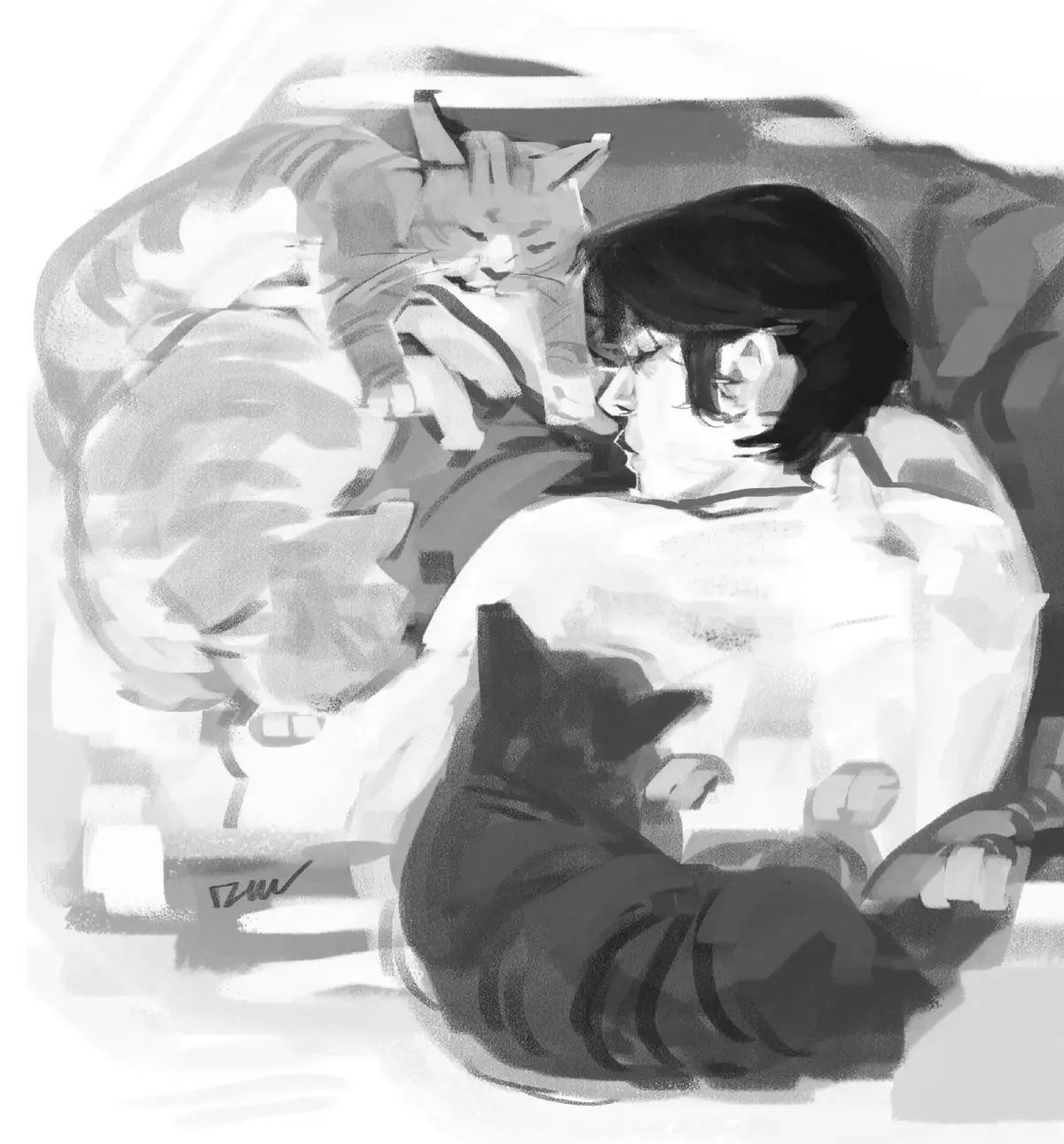 Самое время взять небольшой перерыв и сфокусироваться на том, как движется жизнь. Побыть немного наблюдателем, чтобы успокоить все внутри. #skz #leeknow #leeminho #fyp #fypシ  #cats #catart 