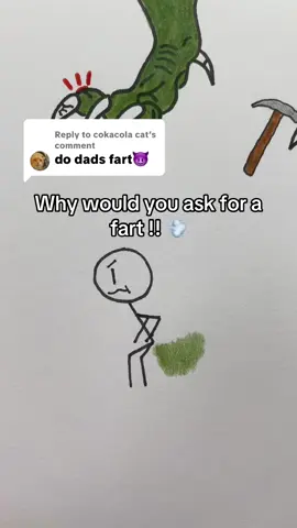 Replying to @cokacola cat A Fart 💨 😭🙏 #fart #stickmenvmonsters #drawing 