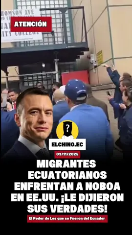 EE.UU|| 🇺🇸 Noboa se encuentra en Estados Unidos y nuestros migrantes ecuatorianos de allá lo abuchearon totalmente. #ecuador🇪🇨 #ecuatorianos #viral #fueranoboa 