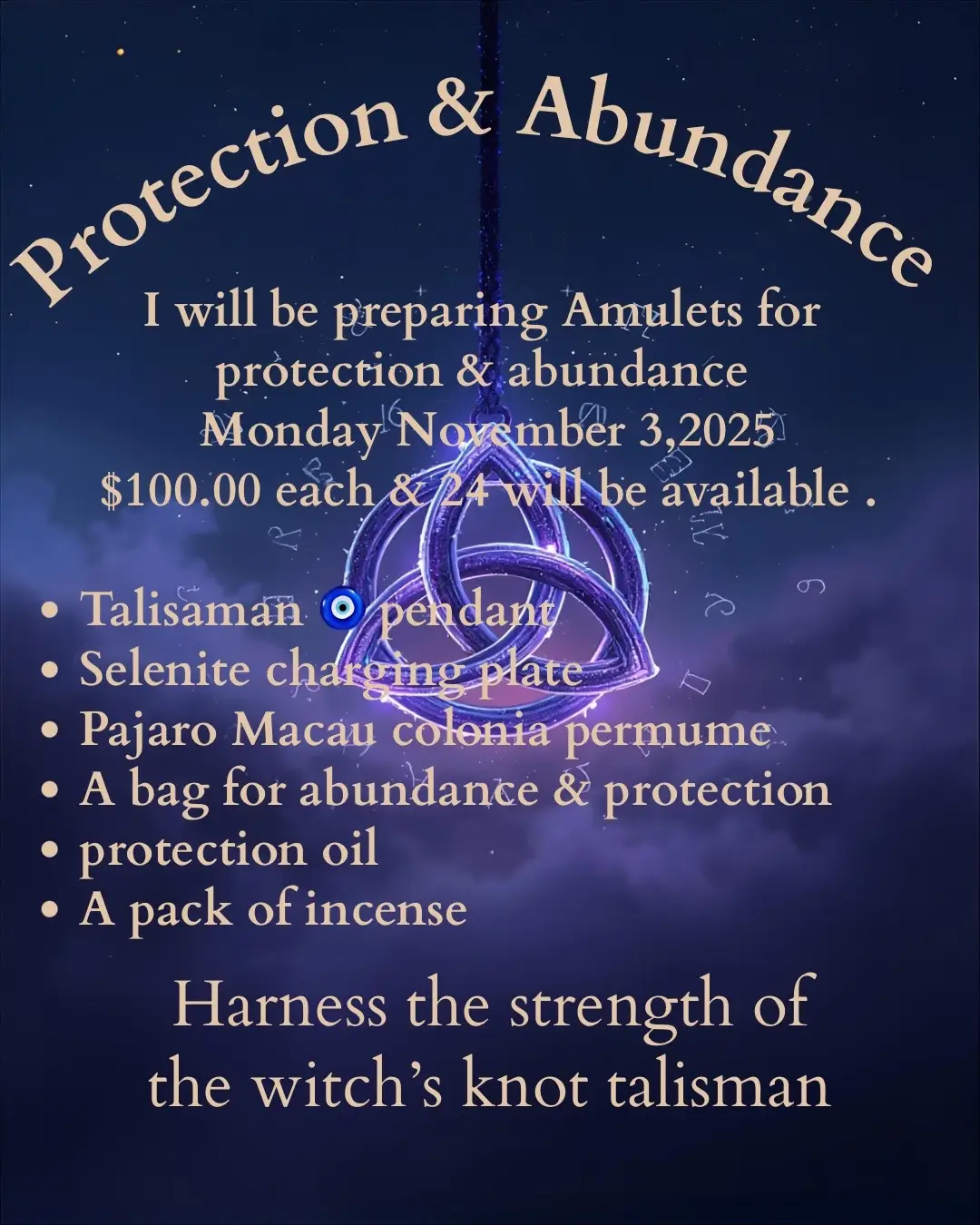 I still have some available for tonight #amulet #supportsmallbusiness #witchtok #fyp #viralvideo 