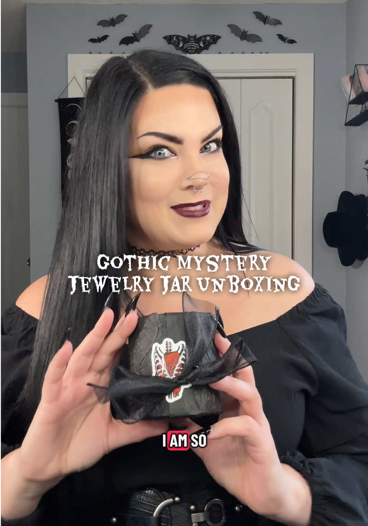 Gothic mystery jewelry jar unboxing from @Jollyhit ! 🖤🦇 I just shared some of my faves or this video would be 2hrs long! 😅 but there are so many amazing items on this jar! . . . #gothicjewelry #mysteryjewelryjar #mysterybox #gothgirl #gothicstyle 