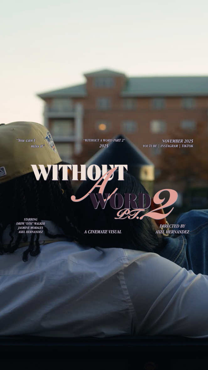 Without a Word pt. 2  - Thank you for all the love and support from the first one. I know a lot of you were asking for part 2 and I hope you enjoy this one. @Jazzy @DTKmusic #cinetok #viral #fyp #ayooaxe #art  