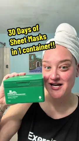30 days of masks, one sleek package ♻️ Love when my skincare + sustainability goals match 💚 I’m obsessed with @VT Cosmetics US and haven’t found a product from them that o don’t absolutely fall in love with!  #sheetmask #kbeauty #kbeautyskincare #tiktokshopfinds #skincareroutine 