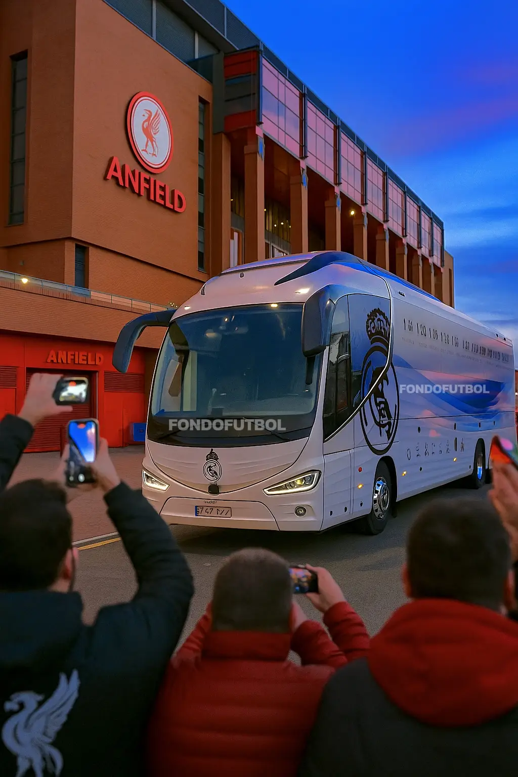 REAL MADRID EN ANFIELD 🥶 VAMOS MI REAL MADRID  A POR ELLOS #REALMADRID #LIVERPOOLFC 