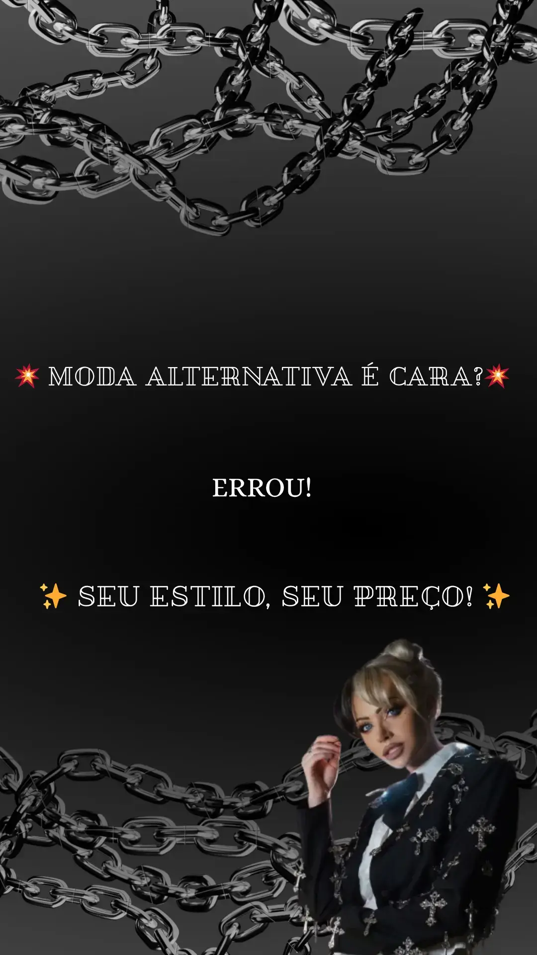 💥 ATENÇÃO! QUEM DISSE QUE MODA ALTERNATIVA É SÓ PRA QUEM TEM DINHEIRO? 💸 Errou feio! O verdadeiro estilo é sobre criatividade, não sobre a etiqueta! De roupas DIY punks com safety pins à caça a tesouros em brechós como os grunges faziam, sua autenticidade não tem preço! Quer dominar seu estilo, entender as raízes e montar looks GIGANTES gastando POUCO? 🚀 O E-book S U B V E R S I V E : Raízes Rebeldes te dá o mapa completo por APENAS R$19,90! CLICA AGORA NA BIO! PARE DE DAR DESCULPA E LIBERE SUA REBELDIA INTELIGENTE! #ModaAlternativaAcessivel #ModaConsciente #Customização #DIYFashion #fy 