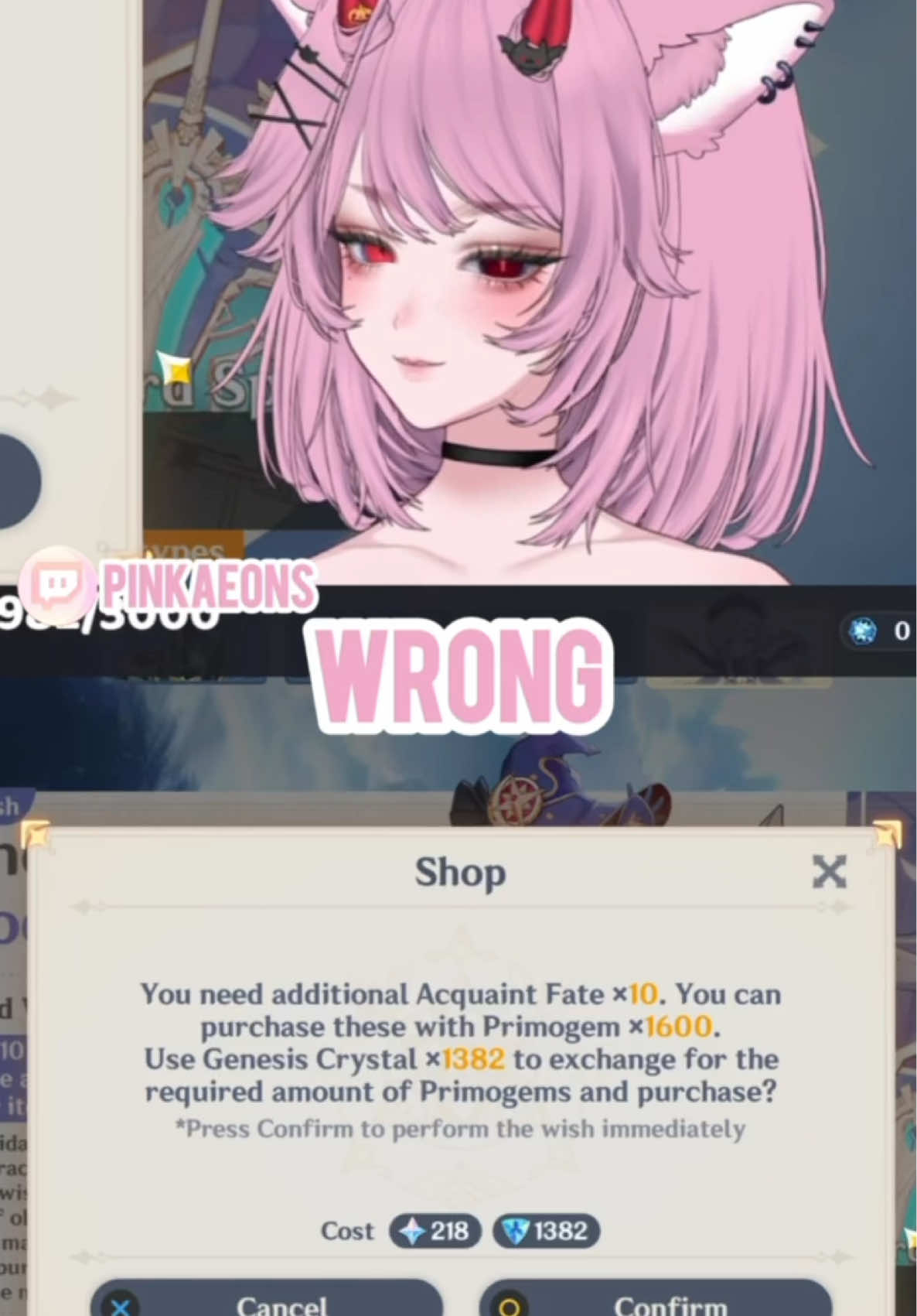 THE BIGGEST SCAM IN GENSHIN IMPACT… twitch - pinkaeons #GenshinImpact #genshintok #fyp #genshinpulls #genshinmemes 