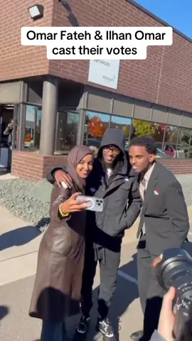 Senator Omar Fateh and Congresswoman Ilhan Omar cast their votes in #Minneapolis #somalitiktok #somalisnaps 
