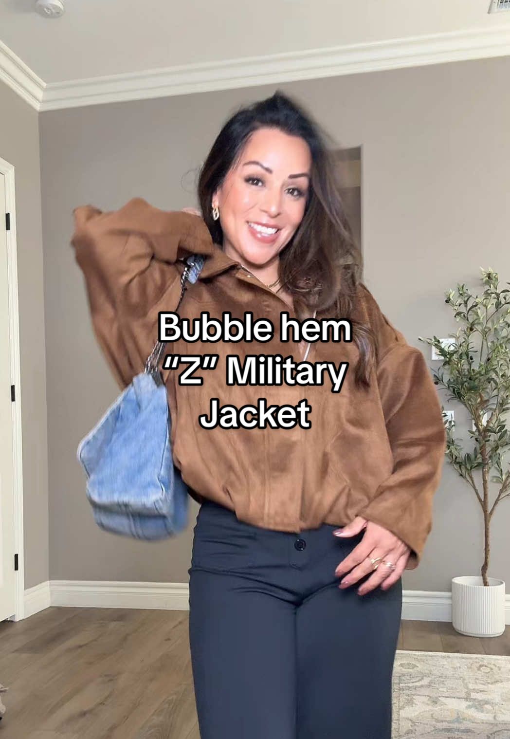 This bubble hem faux suede military jacket gives main character energy — structured, soft, and just the right amount of edge. Pair it with jeans or a mini and thank me later. #FauxSuedeJacket #MilitaryJacketStyle #FallFashionFinds #tiktokshopcreatorpicks #tiktokshopblackfriday Sales may vary per account. Results may vary.