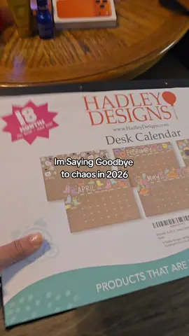 Hadley Design Desktop Calendar will get you organized going in to 2026 #deskcalendar #organizing #plannertok #tiktokshopblackfriday #tiktokshopholidayhaul 