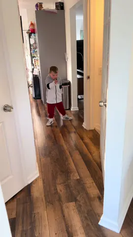 He has arrived home from school. ❤️ 