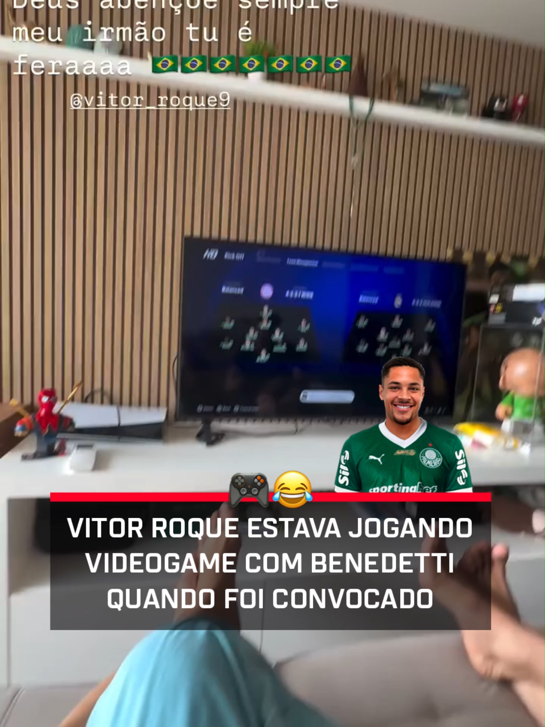 A TRANQUILIDADE DO CENTROAVANTE DA SELEÇÃO! 9️⃣🇧🇷 Vitor Roque estava jogando um 