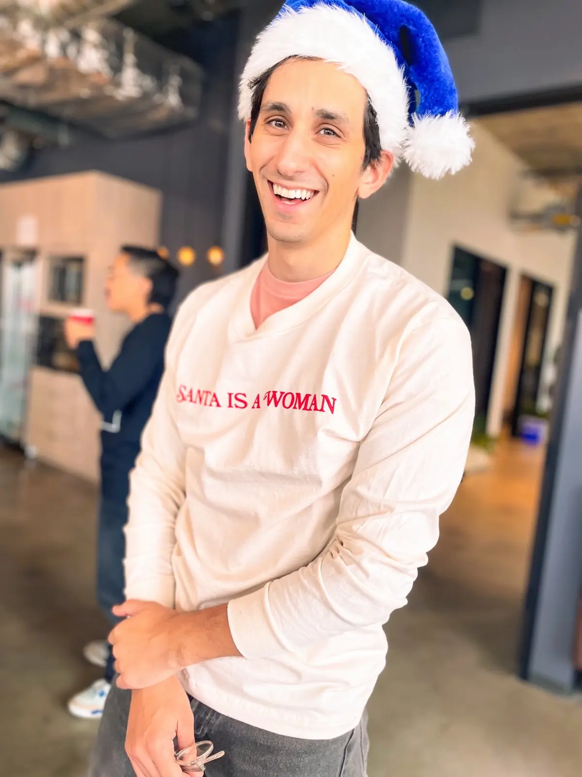 That's MOTHER Christmas, to you. Get our bestselling Santa Is A Woman sweatshirts and long-sleeves now at store.crooked.com. #CrookedMedia #SantaIsAWoman #Merch 