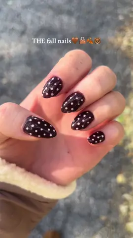 been loving brown & polka dots lately! @BeetlesGelPolish #diynails #fallnails #nailinspo 