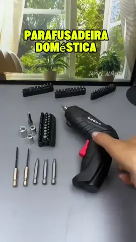 Parafusadeira Portátil Sem Fio 45 Peças Chaves Fenda Broca Philips Usb Com Maleta 4,8V Furadeira