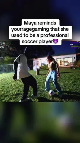 Maya reminds yourragegaming that she used to be a professional soccer player😈 #yourragegaming #maya #fazerage #faze #rockoutli 