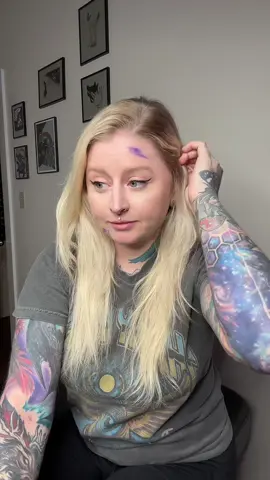 Caught you purple handed. #fyp #tattoo #tattooartist #tattooshop #tattoostencil 