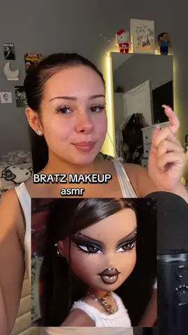 THIS WAS SO FUN!!! asmr trying BRATZ makeup (also new hairstyle unlocked???) #asmr #makeup #makeuptutorial #asmrvideo #girl 