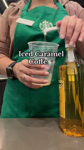 Iced Caramel Coffe With Cream 1/2”, Whipped Cream and Caramel Drizzle ☕️ #barista #starbucks #icedcoffee #caramel #creatorsearchinsights 