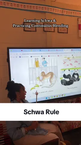 Schwa is suchhhhhh a tricky rule to teach and with my first graders, we don’t focus too closely on the stressed and unstressed component in a whole group setting. Check out how we reinforce fluency and phonics strategies in our reading! #teachersoftiktok #firstgradeteacher #phonics #phonicsforkids #educationalvideo 