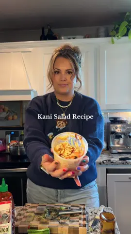 Replying to @Lorraine  Here is my Kani Salad recipe 🫶🏼 Recipe: -Imitation Crab legs (I use the surimi leg style from @Sam’s Club) -Cucumber  -Avocado (optional) -Kewpie mayo -Sriracha -Panko Japanese style bread crumbs  -Eel sauce (optional) #kani #kanisalad #imitation #crab #Recipe 