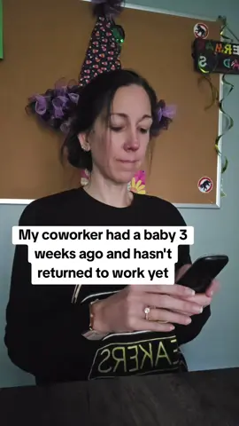 I suppose it's a pretty good reason not to be at work #caregiverlife #maternityleave #coworkers 