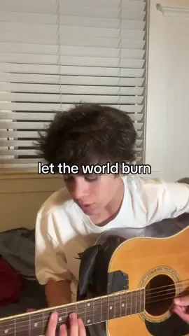 i let the world burn #cover #guitar #acoustic 