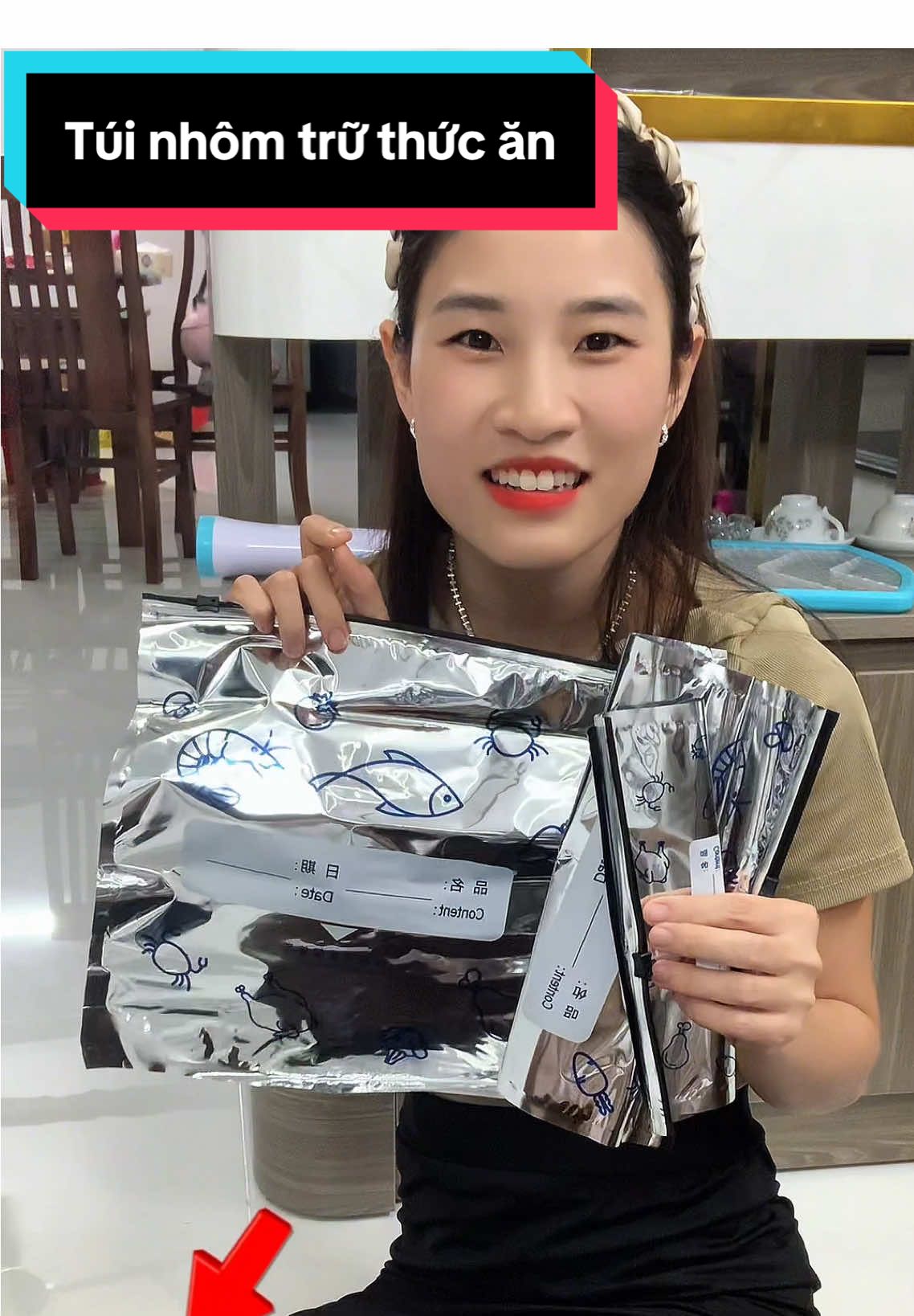 Túi nhôm trữ thức ăn tái sử dụng được nhiều lần. Vừa an toàn vừa tiết kiệm #tieubinhnhi97 #tuizipdungthucpham #tuizip #baoquanthucpham 