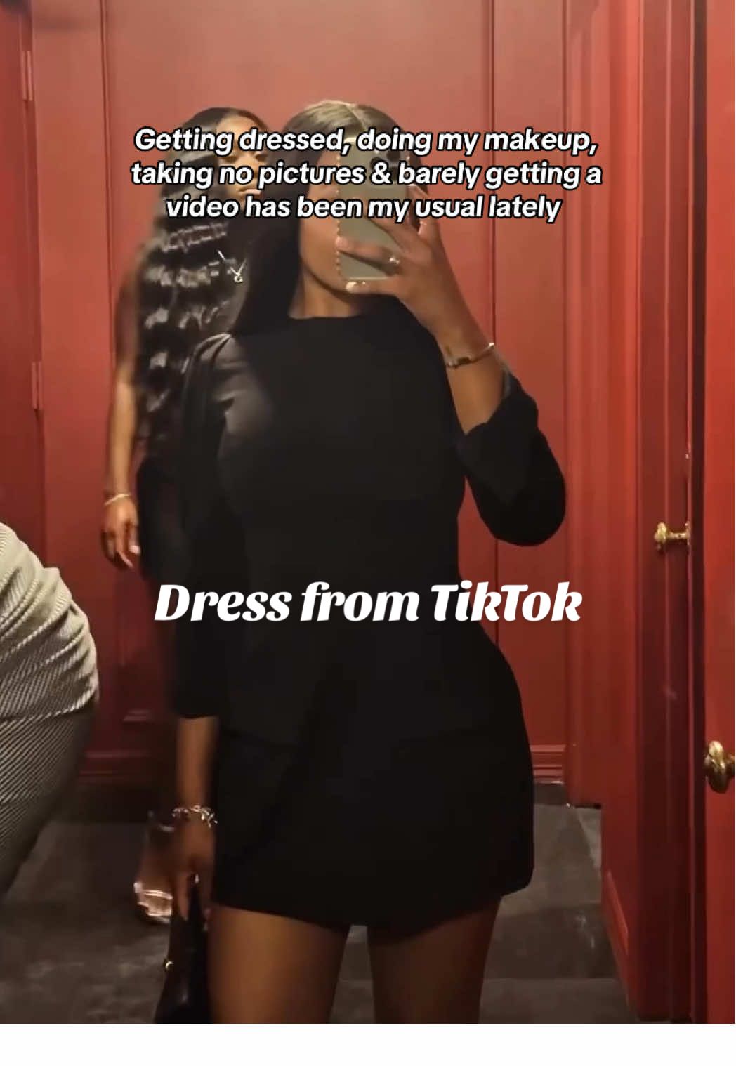 Finna start carrying my tripod around with me again causeee #blackdress #datenightdress #tiktokdress 