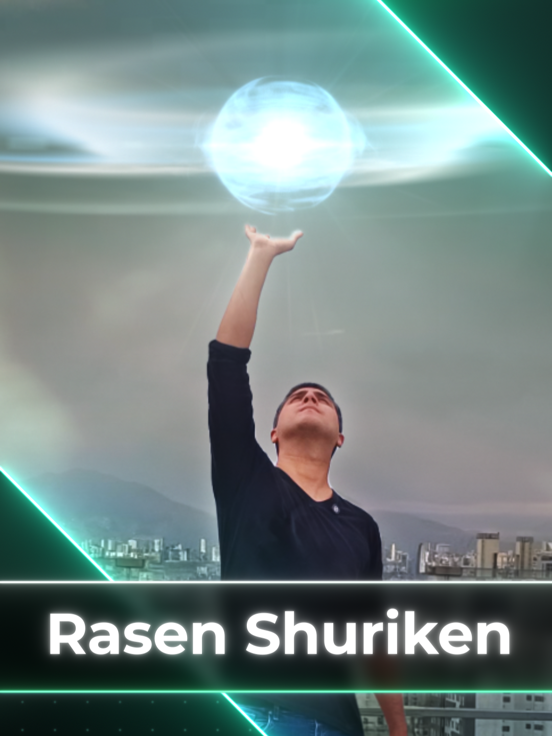 Después del Rasengan, tocaba armar un Rasen Shuriken. Así me quedó ^^  #rasengan #rasenshuriken #naruto #liveaction #aftereffects #vfx