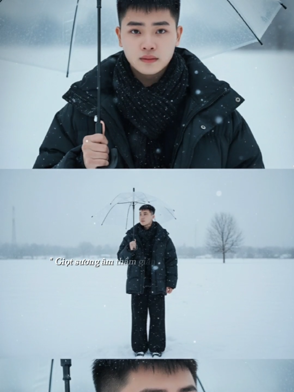 Hưỡng Dẫn Tạo Ảnh Gemini✨ B1 vào app Gemini📱 B2 Tải ảnh của bạn lên📸 B3 Nhập câu lệnh👉: Tạo một khung dọc — kích thước 2160x3840 pixel (chất lượng 4K) — được chia thành ba hình ảnh ngang có kích thước bằng nhau xếp chồng theo chiều dọc. Nhân vật chính dựa trên khuôn mặt, kiểu tóc và hình dáng tham chiếu: một hình ảnh trẻ trung với nét mặt buồn bã và hoài niệm, cùng đôi mắt sâu thẳm toát lên vẻ cô đơn. Trang phục là một chiếc áo phao mùa đông rộng rãi kết hợp với quần ống rộng và khăn quàng cổ màu đen. Bầu không khí tổng thể được bao phủ bởi tuyết trắng, với bảng màu lạnh gợi lên sự u sầu và cô độc. Hình ảnh 1 (chân dung): Nhân vật cầm một chiếc ô trong suốt, hơi quay đầu lại nhìn thẳng vào máy ảnh. Biểu cảm của họ buồn bã, với đôi mắt đầy tâm hồn. Nền mờ ảo trong màu trắng tuyết. Hình ảnh 2 (toàn thân): Nhân vật, tay cầm ô, đứng một mình giữa cánh đồng tuyết rộng lớn, vừa đi vừa ngắm nhìn bầu trời. Góc máy quay hướng xuống dưới từ trên cao, như thể nhân vật đang giơ tay đón những bông tuyết rơi. Xa xa, vài cây trơ trụi lá đứng trơ ​​trọi. Khung cảnh gợi lên cảm giác nhỏ bé và cô lập giữa thiên nhiên bao la. Hình ảnh 3 (cận cảnh): Cận cảnh đôi mắt của nhân vật, với ánh mắt xa xăm và buồn bã, gợi lên nỗi cô đơn và khao khát #xuhuong #gemini #Alphoto #CapCut #trending 