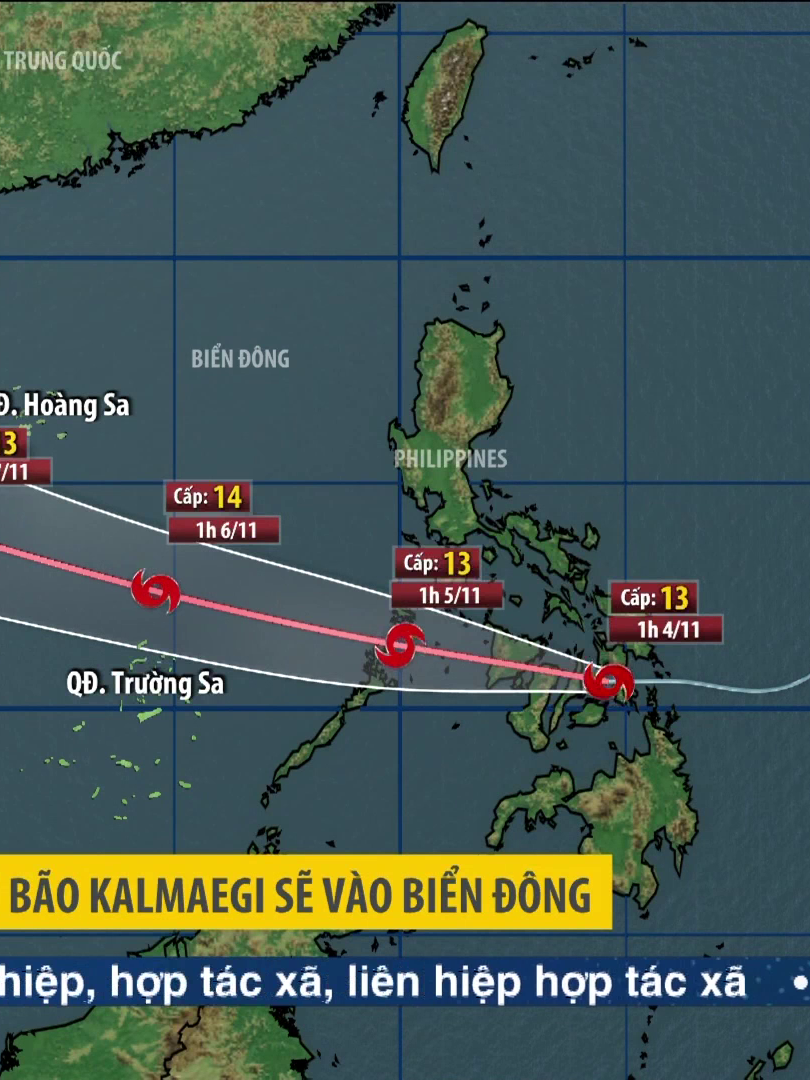 Dự báo mới nhất về cơn bão số 13 Kalmaegi | VTVWDB