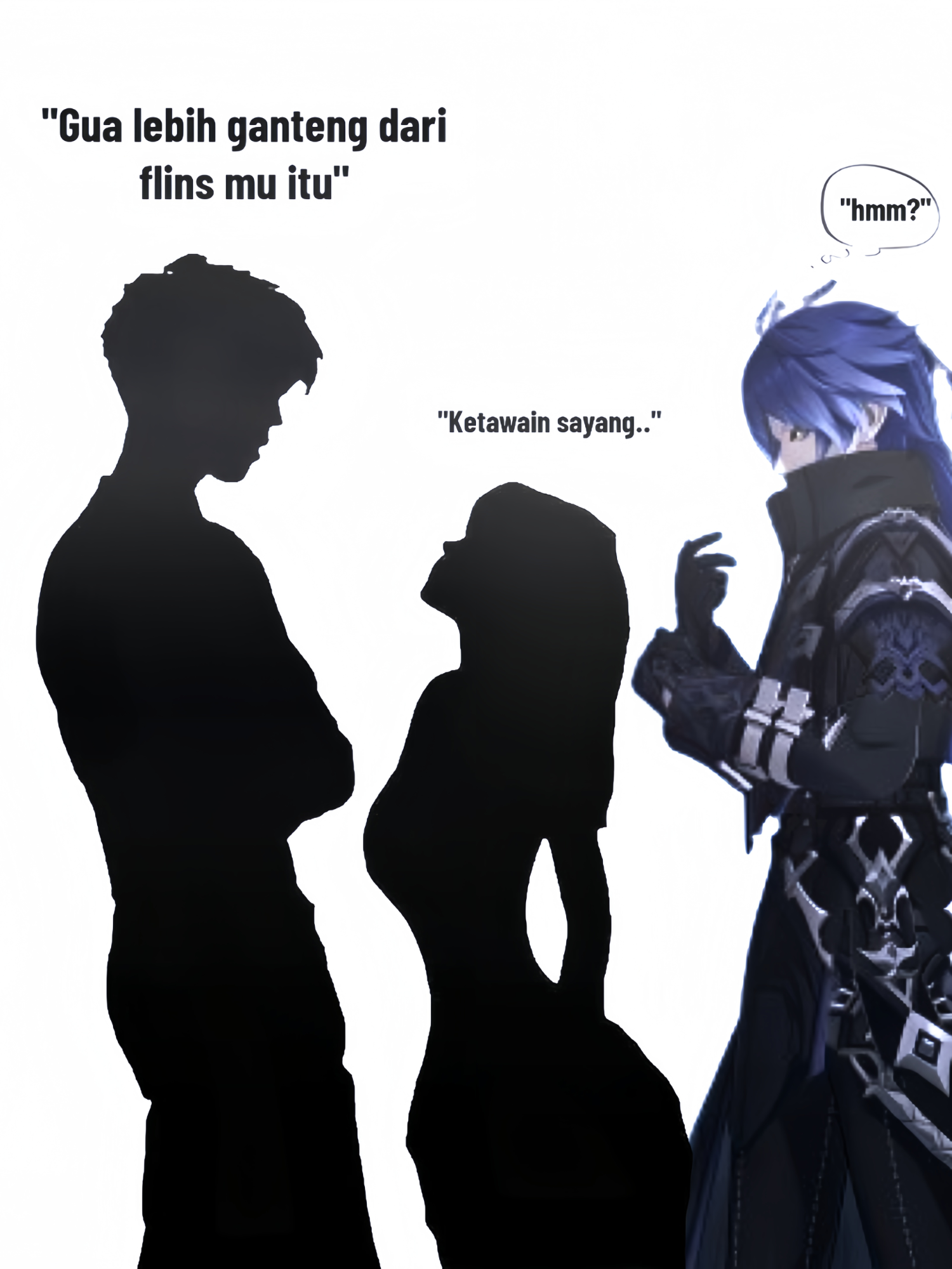 nih versi flins. duh laki laki mantep ini sering bet lewat fyp, kode ngajak tepuk sakinah kayaknya 😌 . . cr art: genshin ofc #flins #flinsgenshin #GenshinImpact