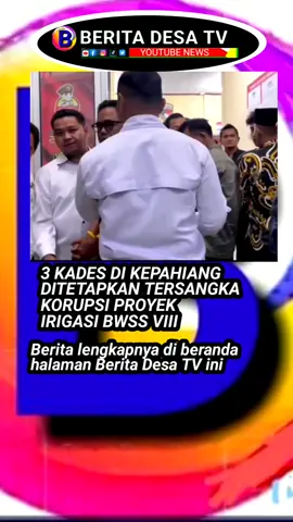 3 Kades Kepahiang ditetapkan Polres Kepahiang sebagai Tersangka Baru OTT Kasus Fee Proyek BBWSS  Sempat 'ngendap' 2 tahun lebih, akhirnya Satrekrim Polres Kepahiang menetapkan 3 Kades sebagai tersangka baru dalam perkara Operasi Tangkap Tangan (OTT) dugaan fee proyek bantuan Program Percepatan Peningkatan Tanah Guna Air (P3-TGAI) dari Balai Besar Wilayah Sungai Sumatera (BBWSS) VIII Palembang, Senin 3 November 2025 malam pukul 20.50 WIB.  Ketiganya adalah, Kades Bogor Baru sekaligus Ketua Forum Kades se-Kabupaten Kepahiang, Adi Gustian, Kades Kampung Bogor Subandi dan Hendri Kades Pagar Gunung.  Penetapan para Kades sebagai tersangka ini sendiri, sesuai dengan pernyataan Kapolres Kepahiang AKBP M. Faizal Pratama tak lama setelah dirinya menjabat. Saat itu, Kapolres menyatakan akan menuntaskan perkara OTT fee proyek BBWSS ini dengan segera. Terpantau, penetapan ketiga Kades sebagai tersangka sudah tercium sejak Senin pagi. Selain ketiga Tsk, tampak Feri Marzoni, mantan Kepala Desa Tanjung Alam dan Kades Suro Lembak Amrullah juga menjalani pemeriksaan intensif di ruang Tipikor Satrekrim Polres Kepahiang.  Diketahui, dalam perkara yang diungkap sejak 26 Juni 2023 lalu ini penyidik sudah mendapatkan pertimbangan baik dari LPSK maupun dari KPK. Penyidik telah mengamankan Barang Bukti (BB) mencapai Rp300 juta saat OTT dilaksanakan.  Termasuk telah menetapkan 2 tersangka yakni, Ka (40) warga Desa Pagar Gunung Kecamatan Kepahiang sebagai pemilik rumah tempat OTT, yang juga berstatus sebagai Aparatur Sipil Negara (ASN) dengan jabatan setingkat Kasi di Dinas Pemberdayaan Masyarakat Desa (PMD) Kabupaten Kepahiang. Kemudian, tersangka FR (29) warga Kelurahan Air Rambai Kecamatan Curup Tengah Kabupaten Rejang Lebong, yang disebut bekerja sebagai Tenaga Ahli (TA) DPR RI. Tsk Ka diketahui saat ini tidak menjalani penahanan usai mendapatkan penangguhan penahanan. Pada saat OTT, ada beberapa Kades di lokasi tersebut. OTT ini terkait pengerjaan proyek irigasi di 9 desa dengan jumlah 18 kelompok. Adapun ke 9 desa yang dimaksud adalah, Desa Tanjung Alam 3 kelompok, Desa Air Hitam 2 kelompok, Desa Suro Lembak 3 kelompok, Desa Suro Muncar 2 kelompok. Lalu, Desa Suro Ilir 1 kelompok. Kemudian Desa Bogor Baru 2 kelompok, Desa Kampung Bogor 3 kelompok, Desa Pagar Gunung 1 kelompok, dan Desa Permu Bawah 1 kelompok.  Tsk Ka dan Fr diketahui sama-sama berada di lokasi OTT berlangsung, bersama sejumlah Kades. OTT ini terkait pengerjaan proyek irigasi di 9 desa dengan jumlah 18 kelompok. Dari keterangan sementara, BB uang tunai yang berhasil diamankan diduga merupakan fee proyek atas proyek pembangunan irigasi di 18 desa di Kabupaten Kepahiang. Sumber lain menyebutkan jika dari masing-masing desa, para tersangka mematok fee Rp40 juta dari nilai proyek sebesar Rp 180 juta. Kedua tersangka yang sudah ditetapkan dalam perkara ini, dikenakan  pasal 11, pasal 12 e Undang-undang RI Nomor 20 tahun 2001 tentang perubahan atas Undang Nomor 31 tahun 1999 tentang Pemberantasan Tindak Pidana Korupsi (Tipikor). #kades #korupsi #ott #polreskepahiang #kepahiang