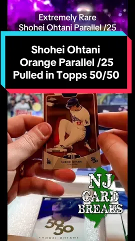 Shohei Ohtani Orange Parallel /25 Pulled in Topps 50/50 #shoheiohtani #baseballcards #sportscards #tradingcards #whodoyoucollect 